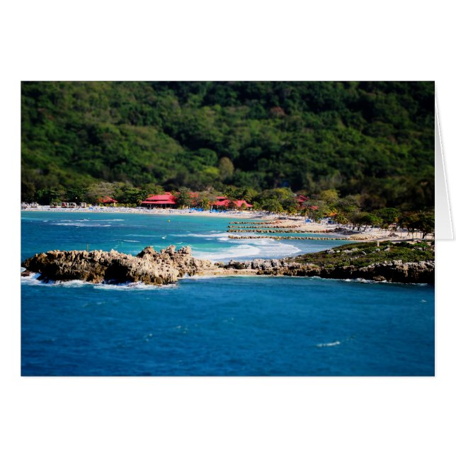 Tranquil Island Paradise Labadee Haiti Hälsningskort (Framsidan Horizontal)