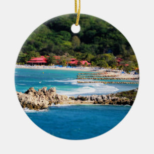 Tranquil Island Paradise Labadee Haiti Julgransprydnad Keramik