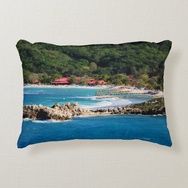 Tranquil Island Paradise Labadee Haiti Prydnadskudde (Framsidan)