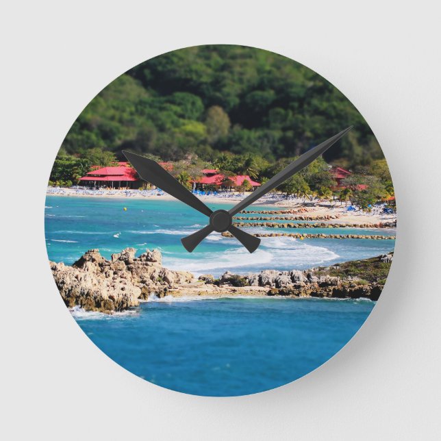 Tranquil Island Paradise Labadee Haiti Rund Klocka (Framsida)