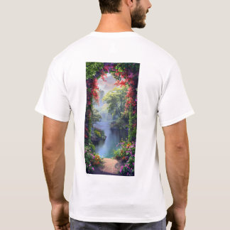 Tranquil Japanska Garden Archway T-Shirt