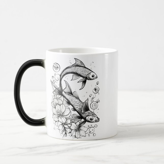 Tranquil Koi Pond Morphing Mugg - 11oz (Vänster)