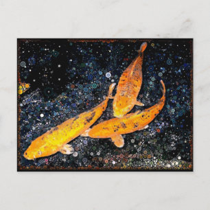Tranquil Koi Pond-vykort Vykort