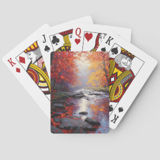 Tranquil Lake Sunset Canoe Playing Cards Casinokort