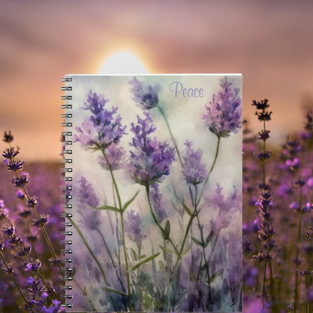 Tranquil Lavender Fält Spiral bärbar dator Anteckningsbok (Tranquil Lavender Fields Notebook

Designed to be your perfect, customizable writing partner)