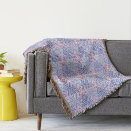 Tranquil Lavender Geometric Star Maze Mönster Mysfilt