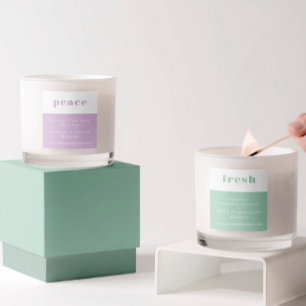 Tranquil Minimal Rosa Lilac Grönt Essential Oils Klistermärke