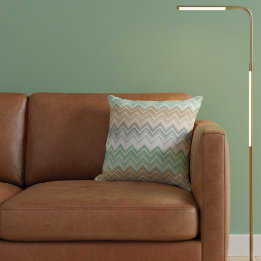 Tranquil Mint Chevron Zigzag Mönster Kudde