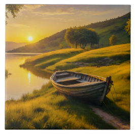 Tranquil Morgon Sunrise Kakelplatta