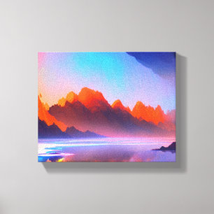 Tranquil Mountain Sunset Canvastryck