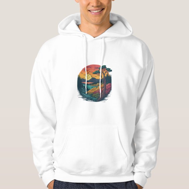 Tranquil Nature Scenery Hoodie (Framsida)