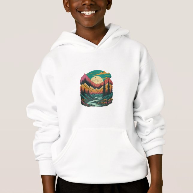 Tranquil Nature Scenery Hoodie T Shirt (Framsida)