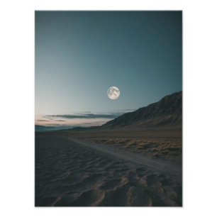 Tranquil Nights under Majestic Måne Fototryck