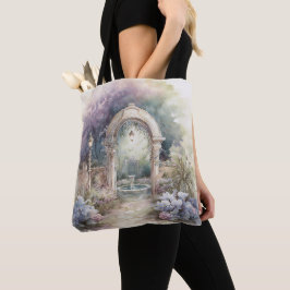 TRANQUIL PASTEL WATERCOLOR GARDEN SCENE TYGKASSE