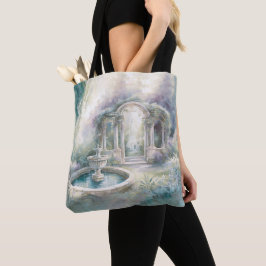TRANQUIL PASTEL WATERCOLOR GARDEN SCENE TYGKASSE