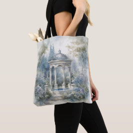 TRANQUIL PASTEL WATERCOLOR GARDEN SCENE TYGKASSE