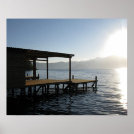Tranquil Pier vid Sunset Poster