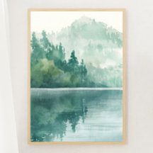 Tranquil Print 1 av 3 Poster i Mountain Sjö Tranqu