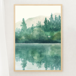 Tranquil Print 3 av 3 Poster i Mountain Sjö Tranqu
