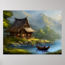 Tranquil Retreat: Lakeside Haven Poster