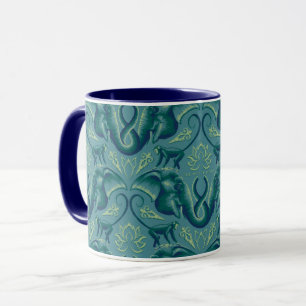 Tranquil Safari Tapestry Mönster - Vitlotus Mugg