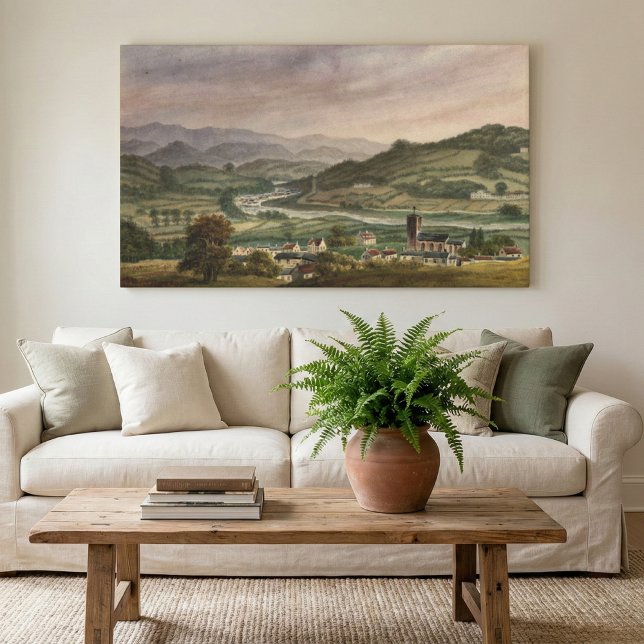 Tranquil Serenity: "Builth" av Alphonse Dousseau Canvastryck (Skapare uppladdad)