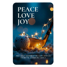 Tranquil Snowy Night Golf-jul Magnet