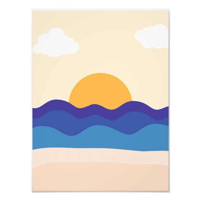 Tranquil Sunset Fototryck (Framsidan)