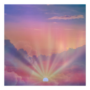 Tranquil Sunset Himlar Magic Fantasy Art Fototryck