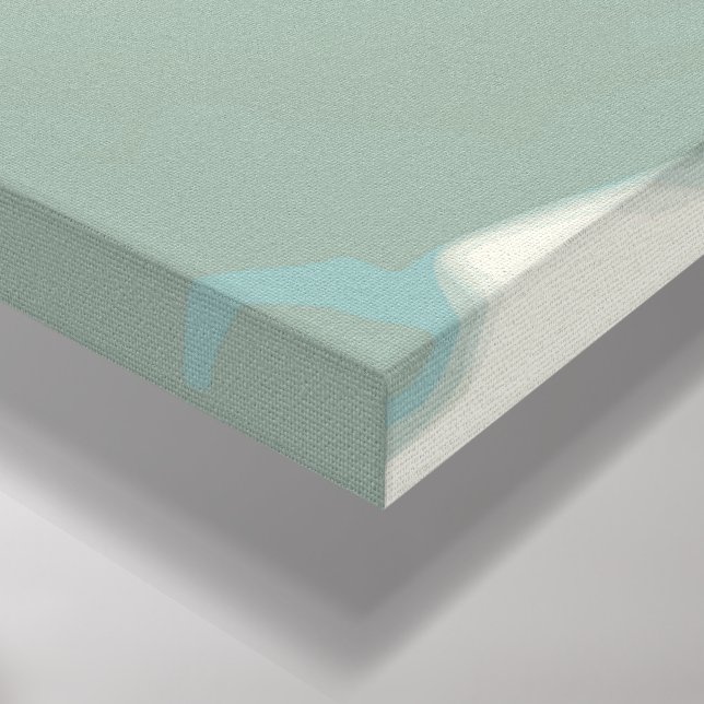 Tranquil Teal Abstrakt Canvastryck (Hörn (nedre))