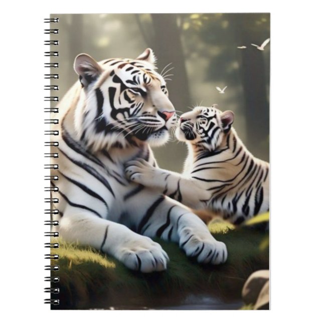 Tranquil Tiger Notebook – Elegant Animal Journal Anteckningsbok (Framsidan)