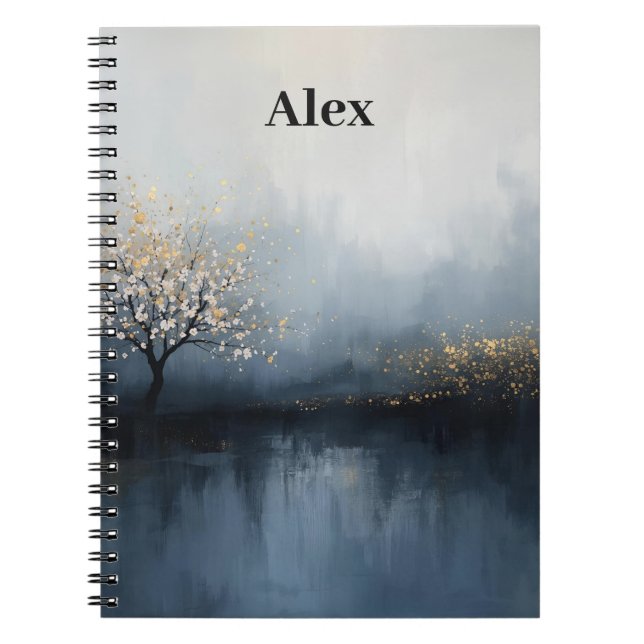Tranquil Träd Journal - Anpassade Art Cover Anteckningsbok (Framsidan)