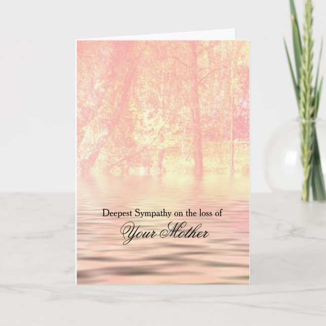 Tranquil Träd och Vatten Sympathy Card for Mor Kort (Framsida)