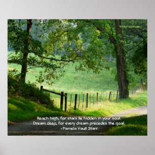 Tranquil Väg Ligcape+Citat Poster