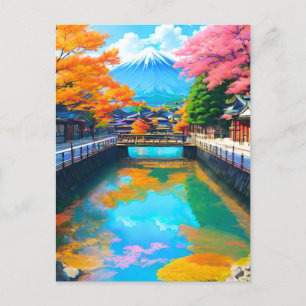 Tranquil Vatten: Fujis reflektion Vykort