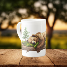 Tranquile Sleeping Bear Woodland Animal