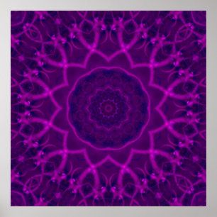 Tranquilitet Fractal Kaleidoscope Poster