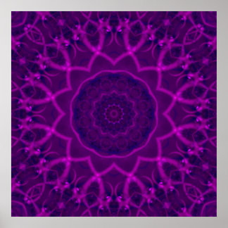 Tranquilitet Fractal Kaleidoscope Poster
