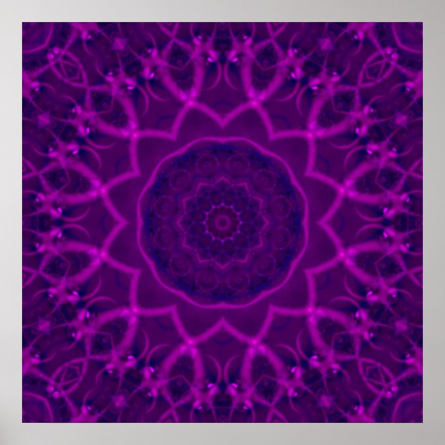 Tranquilitet Fractal Kaleidoscope Poster (Framsidan)