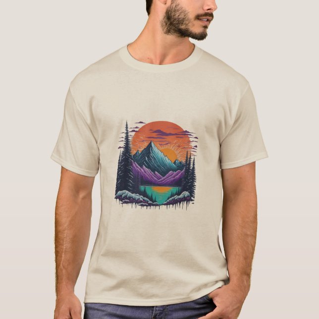 Tranquilitet i Frost - Vinterlandskap T-Shirt (Framsida)