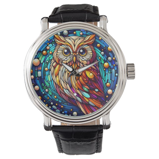 Tranquilitet i glasbänk och blommor på Nedfläckade Armbandsur (Framsida)