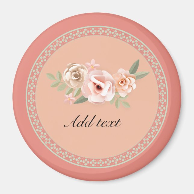 Tranquilitet, vacker utformning av blommigten. magnet (Framsidan)