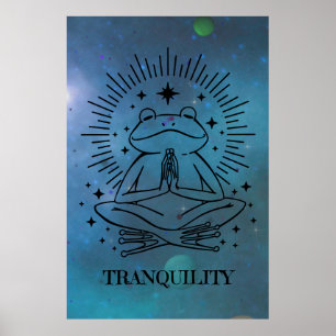 Tranquilitet Yoga Frog Poster