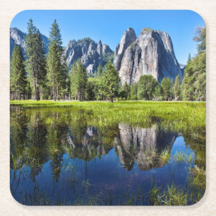 Tranquility i Yosemite Underlägg Papper Kvadrat