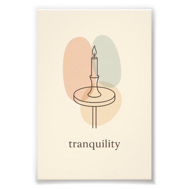 Tranquility Minimalist Candle Poster (Framsidan)