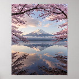 Tranquility of Mount Fuji Reflection Poster