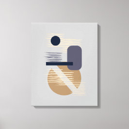 Tranquill Neutralt/Tan/Blues Minimalist Canvas Art