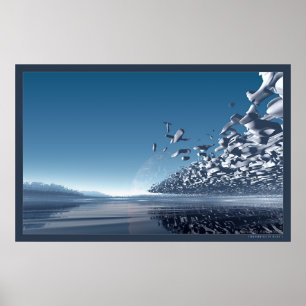 Tranquillityblått mig poster