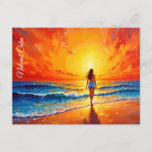 Tranquim shore promenad solnedgång Havsbrig konst