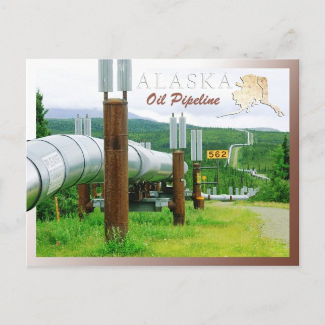 Trans-Alaska Pipeline System, Alaska Vykort (Framsida)